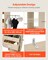 Adjustable Closet System with 2 Drawers and 5 Hanger Rods Grey